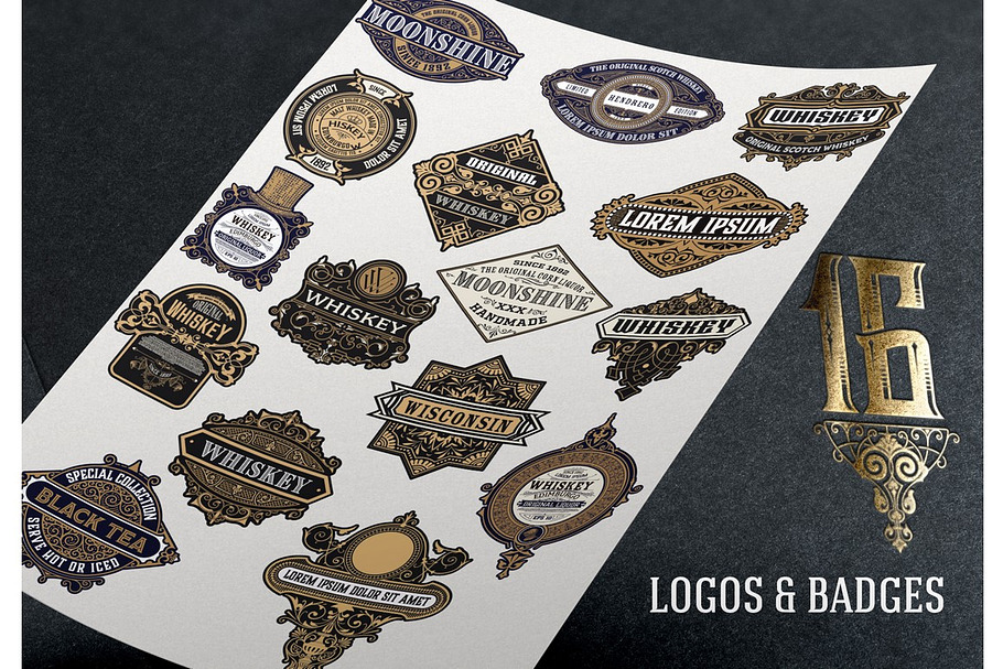 Pack Template with logos and badges in Logo Templates - product preview 8