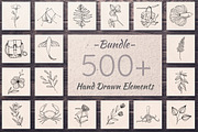 500+ Hand Drawn Elements -Bundle-