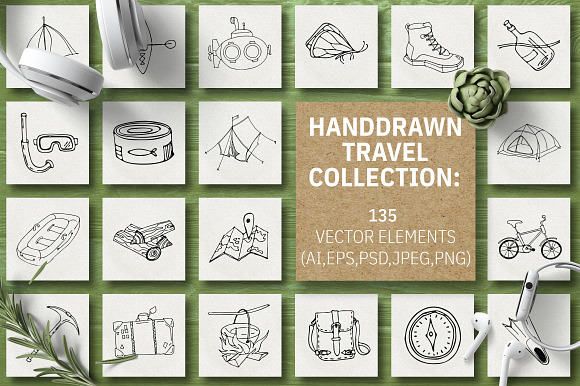 500+ Hand Drawn Elements -Bundle- in Illustrations - product preview 2