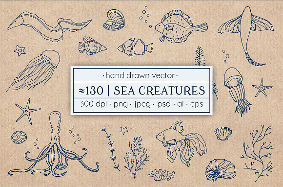 500+ Hand Drawn Elements -Bundle- in Illustrations - product preview 4