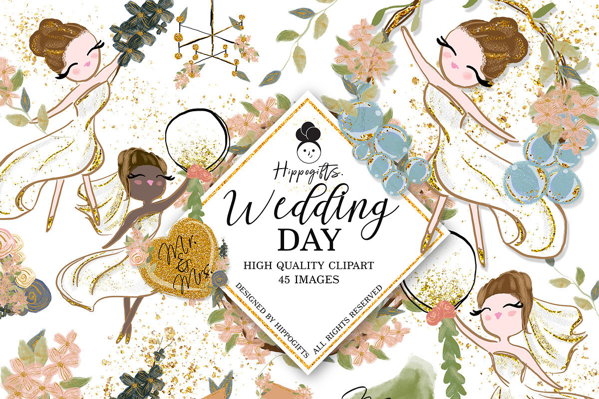 Rustic Wedding Clipart in Illustrations - product preview 8