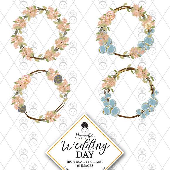 Rustic Wedding Clipart in Illustrations - product preview 4