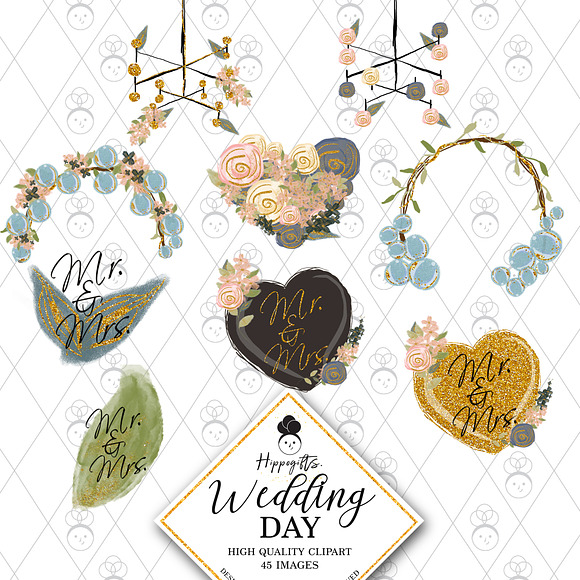 Rustic Wedding Clipart in Illustrations - product preview 5