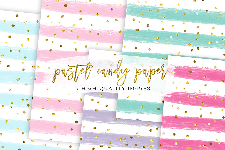 pink gold confetti paper pastel 