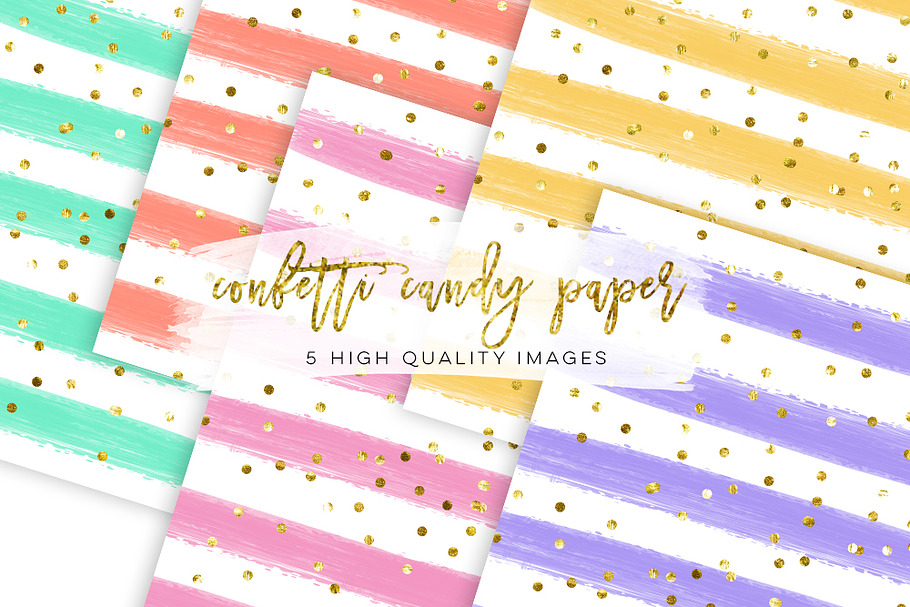 mustard yellow confetti paper in Illustrations - product preview 8