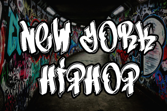 New York Hip Hop Graffiti Font in Graffiti Fonts - product preview 2