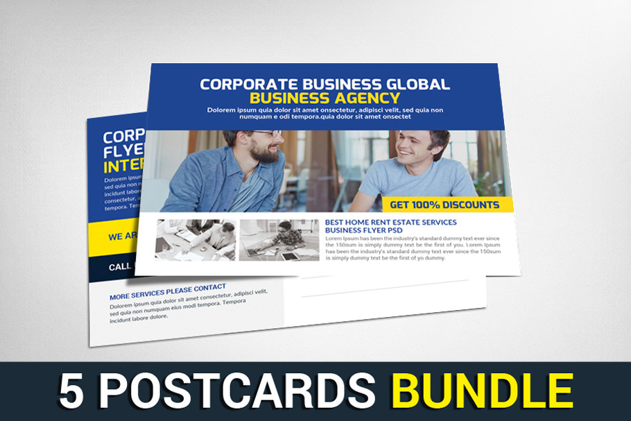 5 Digital Agency Postcards Bundle