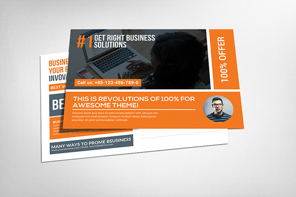 5 Digital Agency Postcards Bundle in Postcard Templates - product preview 1