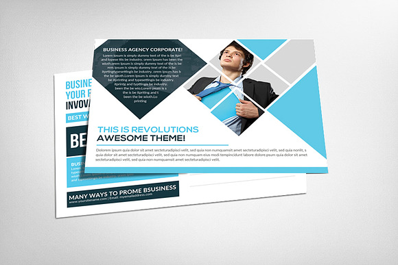5 Digital Agency Postcards Bundle in Postcard Templates - product preview 2
