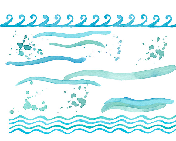 Beach Blues Design Clip Art Kit in Illustrations - product preview 6