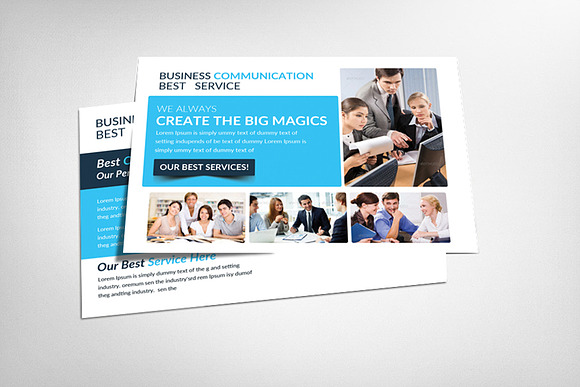 5 Communication Company Postcards in Postcard Templates - product preview 1