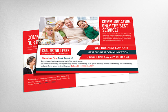 5 Communication Company Postcards in Postcard Templates - product preview 4