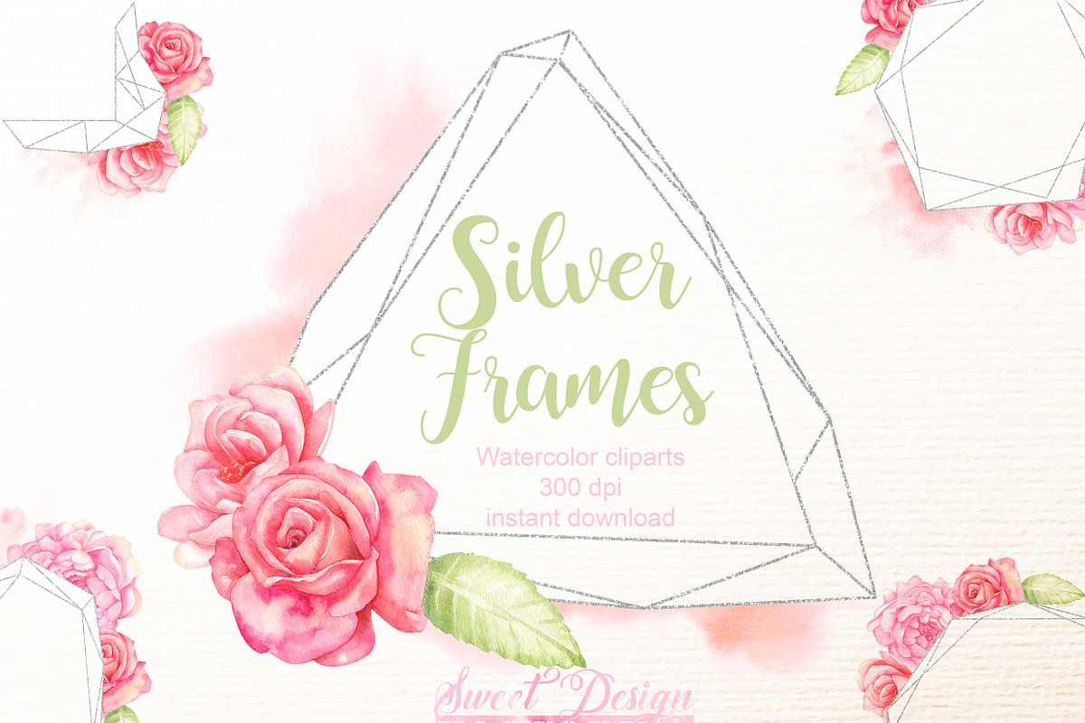 Graphic silver frames cliparts in Illustrations - product preview 8