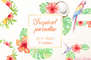 Tropical frames cliparts