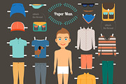 Paper doll man template