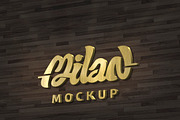Logo - lettering  - 3D Mockup