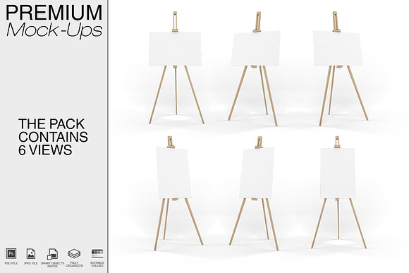 Canvas on Easel Stand 36x20"/ 20x36" in Print Mockups - product preview 1
