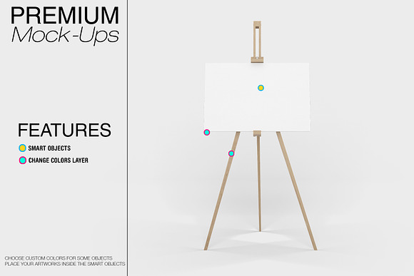 Canvas on Easel Stand 36x20"/ 20x36" in Print Mockups - product preview 2
