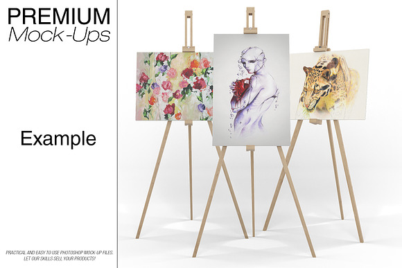 Canvas on Easel Stand 36x20"/ 20x36" in Print Mockups - product preview 3