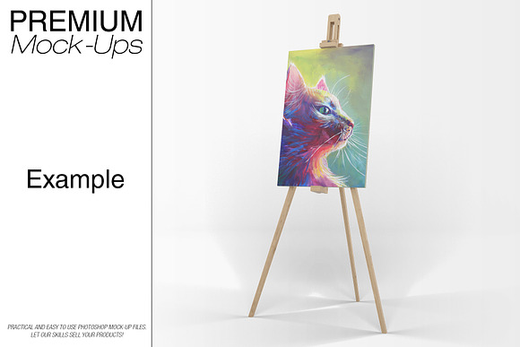 Canvas on Easel Stand 36x20"/ 20x36" in Print Mockups - product preview 5