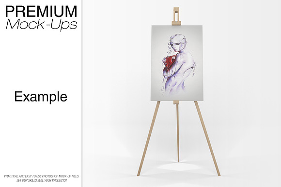 Canvas on Easel Stand 36x20"/ 20x36" in Print Mockups - product preview 6