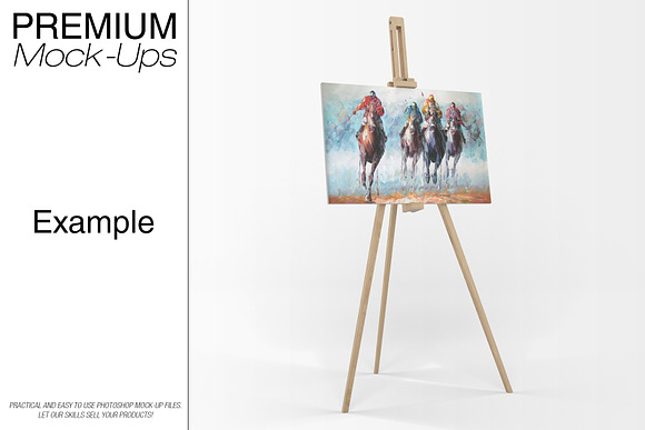 Canvas on Easel Stand 36x20"/ 20x36" in Print Mockups - product preview 7