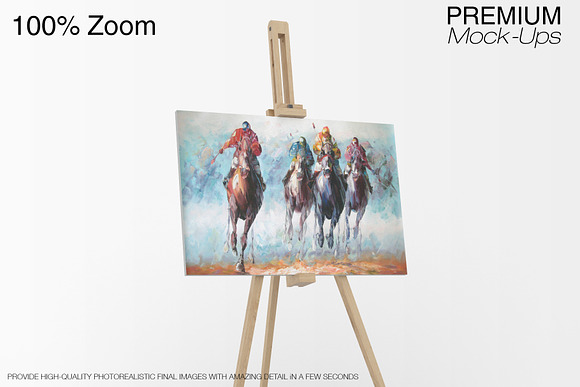 Canvas on Easel Stand 36x20"/ 20x36" in Print Mockups - product preview 8