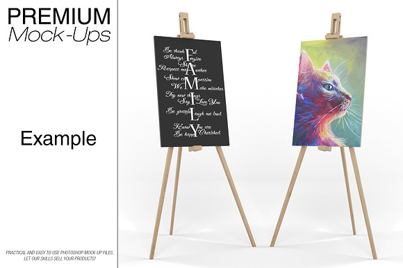 Canvas on Easel Stand 36x20"/ 20x36" in Print Mockups - product preview 9