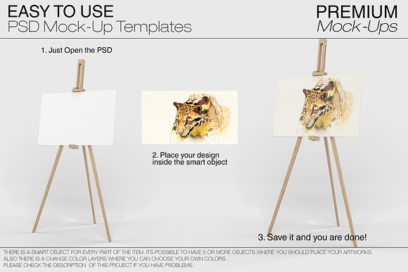 Canvas on Easel Stand 36x20"/ 20x36" in Print Mockups - product preview 10