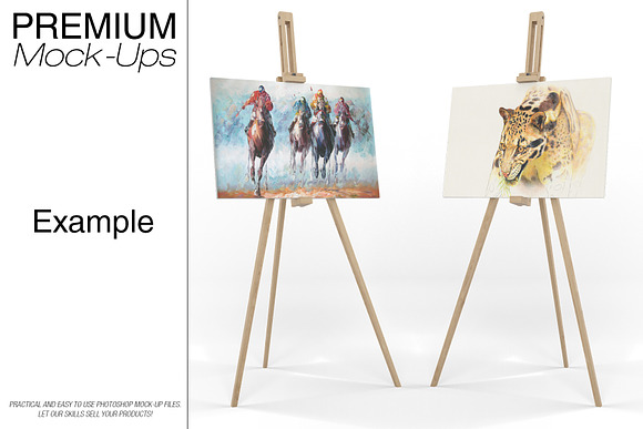 Canvas on Easel Stand 36x20"/ 20x36" in Print Mockups - product preview 11