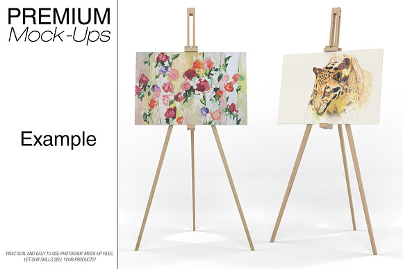 Canvas on Easel Stand 36x20"/ 20x36" in Print Mockups - product preview 12