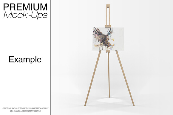 Canvas on Easel Stand 18x24"/ 24x18" in Print Mockups - product preview 3