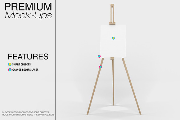 Canvas on Easel Stand 18x24"/ 24x18" in Print Mockups - product preview 4