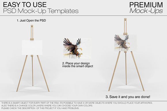 Canvas on Easel Stand 18x24"/ 24x18" in Print Mockups - product preview 6