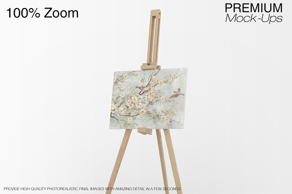 Canvas on Easel Stand 18x24"/ 24x18" in Print Mockups - product preview 7