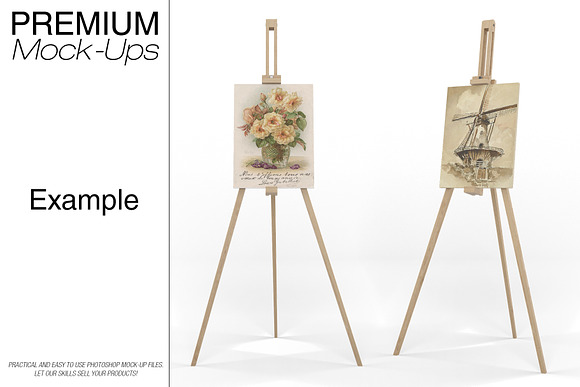 Canvas on Easel Stand 18x24"/ 24x18" in Print Mockups - product preview 8