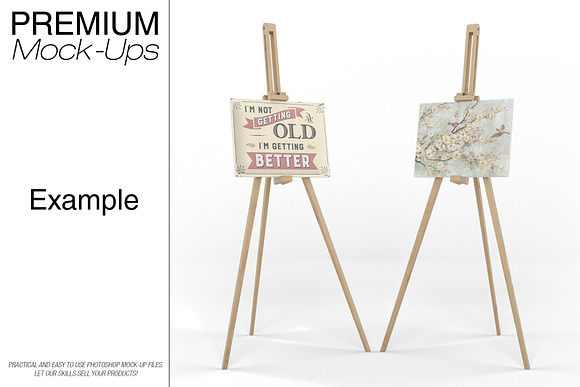Canvas on Easel Stand 18x24"/ 24x18" in Print Mockups - product preview 9