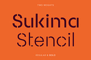 Sukima Stencil Display Font