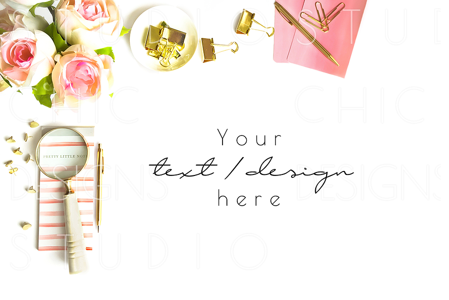 Gold and Pink Styled Stock