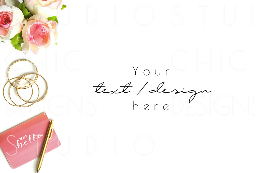Gold and Pink Styled Stock Image in Product Mockups - product preview 8