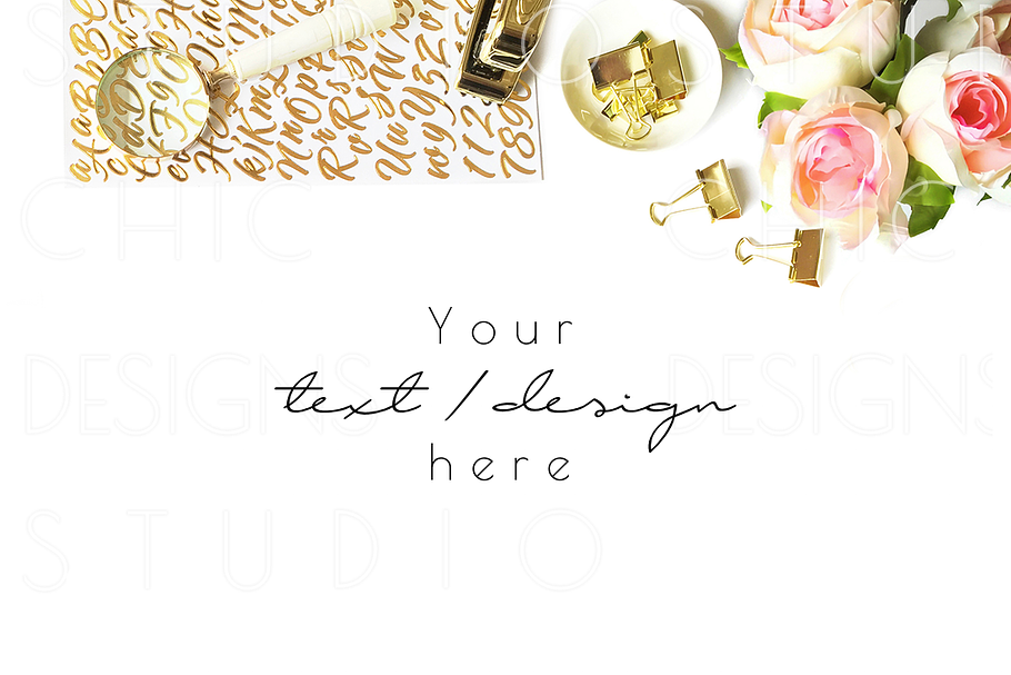 Styled Stock Image Pink and Gold in Product Mockups - product preview 8