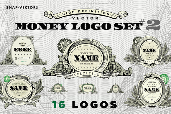 Vector Money Logo Bundle in Logo Templates - product preview 2
