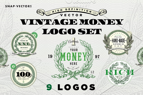 Vector Money Logo Bundle in Logo Templates - product preview 3