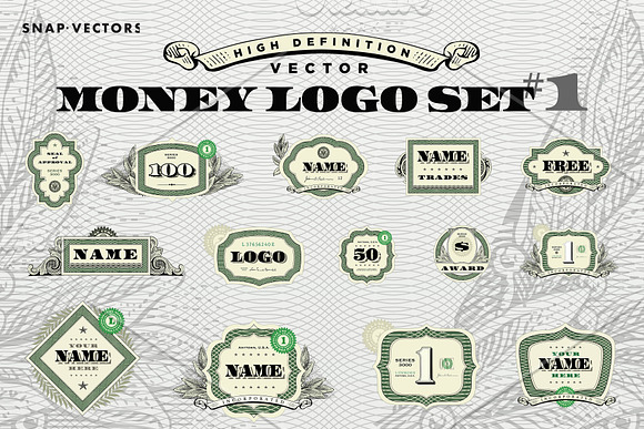 Vector Money Logo Bundle in Logo Templates - product preview 5