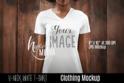 African Amercian WhiteT-Shirt Mockup