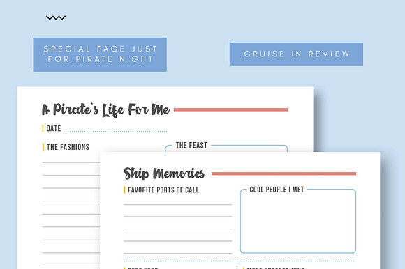 Disney Cruise Printable Journal in Stationery Templates - product preview 4