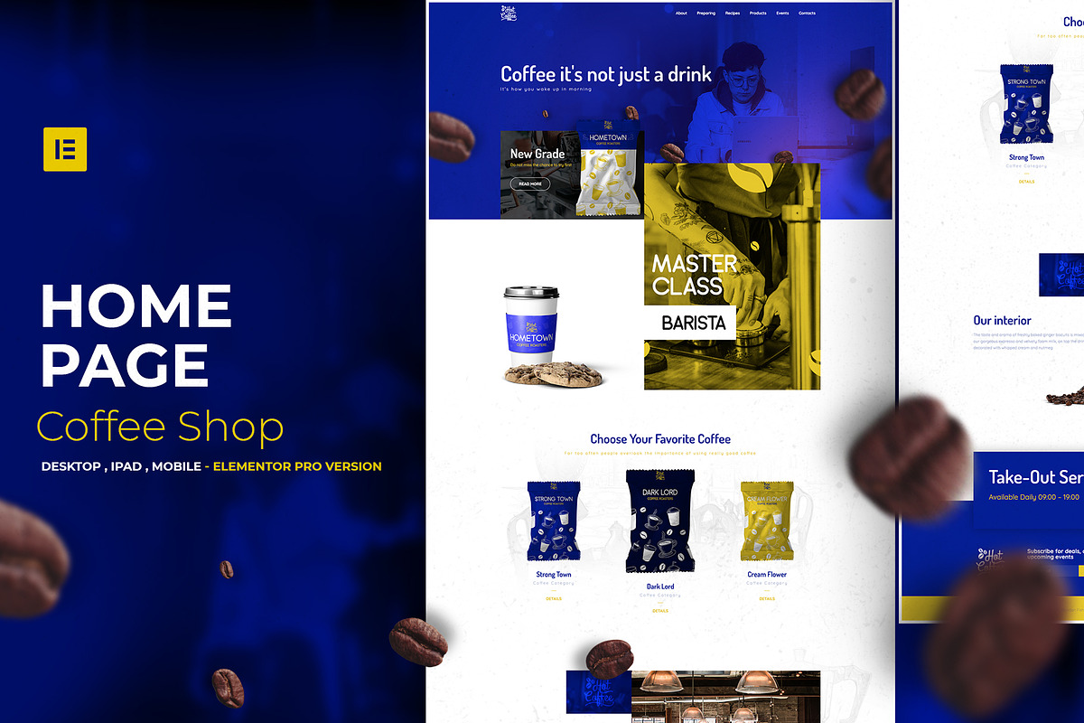 Coffee Shop - Elementor Pro Layout in Website Templates - product preview 8