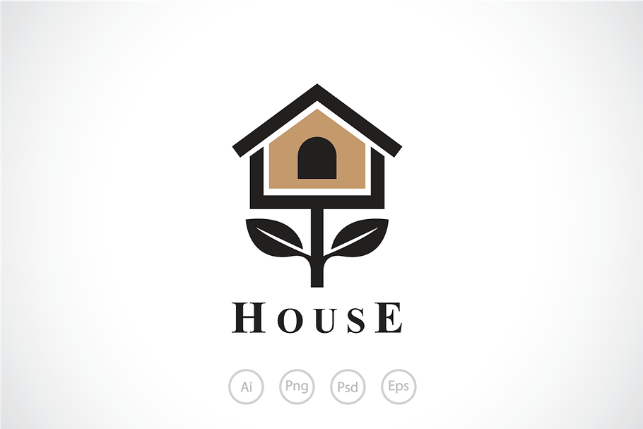 BirdHouse Tree Logo Template in Logo Templates - product preview 8