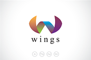 Ribbon Wing Logo Template