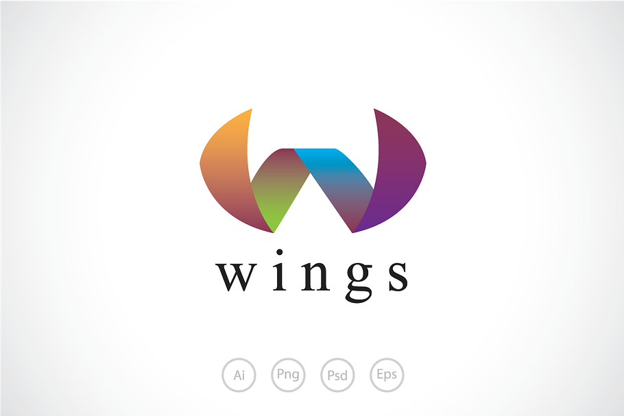 Ribbon Wing Logo Template in Logo Templates - product preview 8